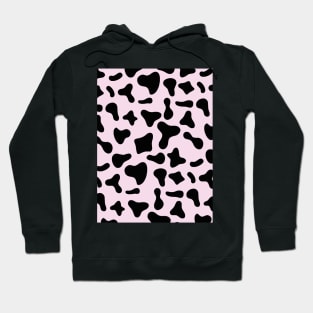 Pink Black Dairy Cow Print Pattern Hoodie